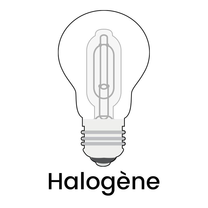 Lot d'ampoules halogènes 3 x 57 W (E27)